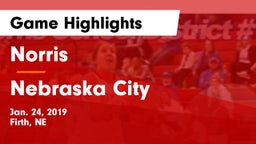 Norris  vs Nebraska City  Game Highlights - Jan. 24, 2019