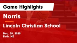 Norris  vs Lincoln Christian School Game Highlights - Dec. 28, 2020