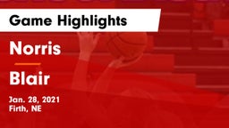 Norris  vs Blair  Game Highlights - Jan. 28, 2021