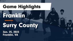 Franklin  vs Surry County  Game Highlights - Jan. 25, 2023