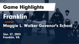 Franklin  vs Maggie L. Walker Govenor's School Game Highlights - Jan. 27, 2023