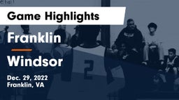 Franklin  vs Windsor  Game Highlights - Dec. 29, 2022