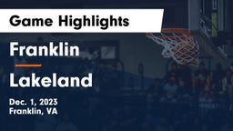 Franklin  vs Lakeland  Game Highlights - Dec. 1, 2023