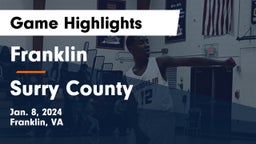 Franklin  vs Surry County  Game Highlights - Jan. 8, 2024