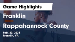 Franklin  vs Rappahannock County  Game Highlights - Feb. 20, 2024