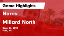 Norris  vs Millard North   Game Highlights - Sept. 23, 2023