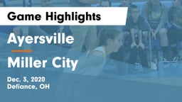 Ayersville  vs Miller City  Game Highlights - Dec. 3, 2020