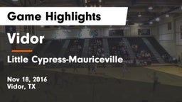 Vidor  vs Little Cypress-Mauriceville  Game Highlights - Nov 18, 2016