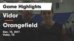 Vidor  vs Orangefield  Game Highlights - Dec. 15, 2017