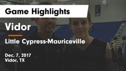 Vidor  vs Little Cypress-Mauriceville  Game Highlights - Dec. 7, 2017
