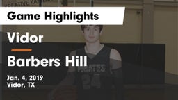 Vidor  vs Barbers Hill  Game Highlights - Jan. 4, 2019