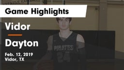 Vidor  vs Dayton  Game Highlights - Feb. 12, 2019