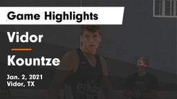 Vidor  vs Kountze  Game Highlights - Jan. 2, 2021