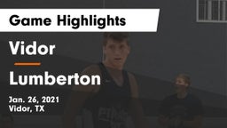 Vidor  vs Lumberton  Game Highlights - Jan. 26, 2021