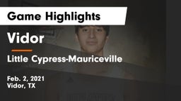 Vidor  vs Little Cypress-Mauriceville  Game Highlights - Feb. 2, 2021