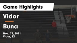 Vidor  vs Buna  Game Highlights - Nov. 23, 2021