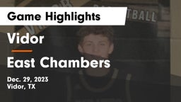 Vidor  vs East Chambers  Game Highlights - Dec. 29, 2023