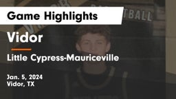 Vidor  vs Little Cypress-Mauriceville  Game Highlights - Jan. 5, 2024