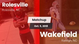 Matchup: Rolesville High vs. Wakefield  2018
