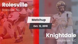Matchup: Rolesville High vs. Knightdale  2018
