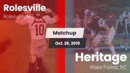 Matchup: Rolesville High vs. Heritage  2018