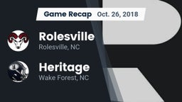 Recap: Rolesville  vs. Heritage  2018