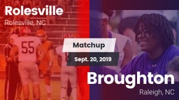 Matchup: Rolesville High vs. Broughton  2019