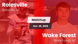 Matchup: Rolesville High vs. Wake Forest  2019