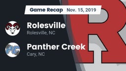 Recap: Rolesville  vs. Panther Creek  2019