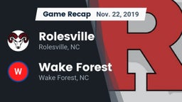 Recap: Rolesville  vs. Wake Forest  2019