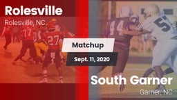 Matchup: Rolesville High vs. South Garner  2020