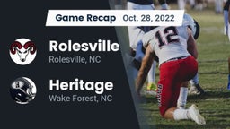 Recap: Rolesville  vs. Heritage  2022
