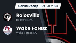 Recap: Rolesville  vs. Wake Forest  2023