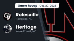 Recap: Rolesville  vs. Heritage  2023
