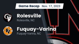 Recap: Rolesville  vs. Fuquay-Varina  2023