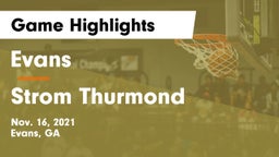Evans  vs Strom Thurmond  Game Highlights - Nov. 16, 2021