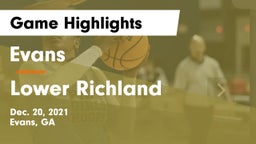 Evans  vs Lower Richland  Game Highlights - Dec. 20, 2021