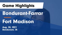 Bondurant-Farrar  vs Fort Madison  Game Highlights - Aug. 28, 2021