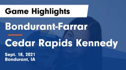 Bondurant-Farrar  vs Cedar Rapids Kennedy Game Highlights - Sept. 18, 2021