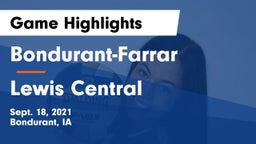 Bondurant-Farrar  vs Lewis Central  Game Highlights - Sept. 18, 2021