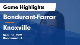 Bondurant-Farrar  vs Knoxville  Game Highlights - Sept. 18, 2021