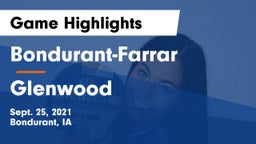 Bondurant-Farrar  vs Glenwood  Game Highlights - Sept. 25, 2021
