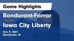 Bondurant-Farrar  vs Iowa City Liberty  Game Highlights - Oct. 9, 2021