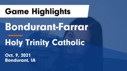 Bondurant-Farrar  vs Holy Trinity Catholic  Game Highlights - Oct. 9, 2021