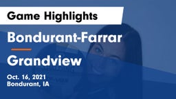 Bondurant-Farrar  vs Grandview  Game Highlights - Oct. 16, 2021
