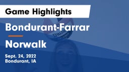 Bondurant-Farrar  vs Norwalk  Game Highlights - Sept. 24, 2022