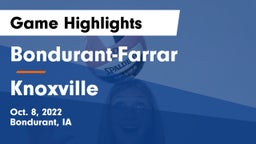 Bondurant-Farrar  vs Knoxville  Game Highlights - Oct. 8, 2022