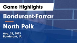 Bondurant-Farrar  vs North Polk  Game Highlights - Aug. 26, 2023