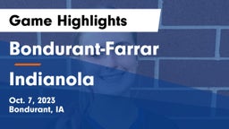 Bondurant-Farrar  vs Indianola  Game Highlights - Oct. 7, 2023