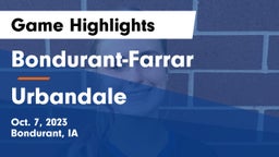 Bondurant-Farrar  vs Urbandale  Game Highlights - Oct. 7, 2023